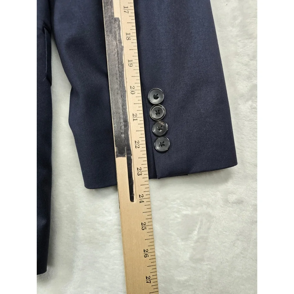 Hugo Boss‎ Blazer Mens 42S Navy Blue Virgin Wool Guabello Super 120 Sport Coat